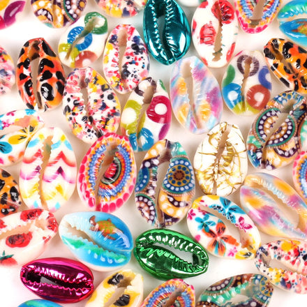 10-20mm Natural Colourful Seashell Cowrie Conch Loose Spacer Beads Beach Sea Shells DIY for Jewelry Making Bracelet