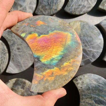 Kindfull Wholesale Crystals Stones Natural Purple Labradorite Moon for Crystals Healing Stone