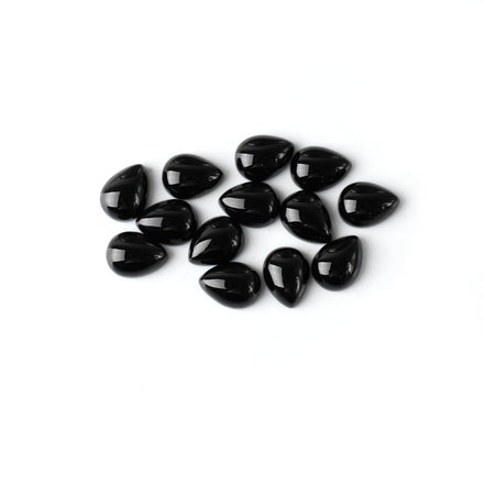 6-10mm Pear Shape Black Agate Custom Size & Shape Available Factory Direct Price Small Order Welcome MOQ 5 Pcs