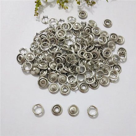 Multiple Colors Snap Fasteners Tool Kit Hollow and Solid Metal Prong Snaps Buttons
