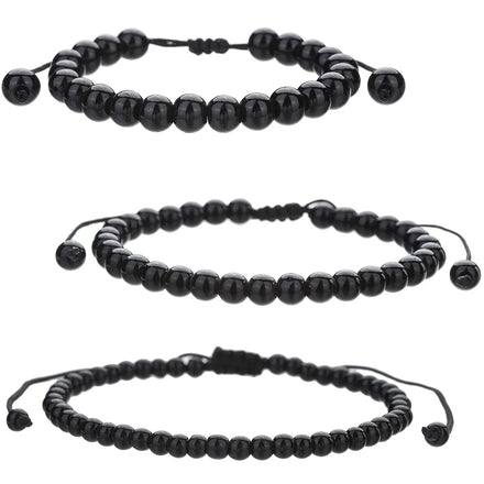 Personality Fashion Natural Stone Bracelet Tiger Eye Volcanic White Turquoise Braided Beaded Bracelet for Men