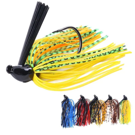 High Quality Fishing Lure Skirt Spinnerbait 10g Jig Head Jigging Metal Fishing Lures