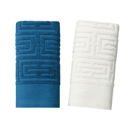 Personalized 500GSM Cotton Jacquard Woven Debossed Quick-Dry Bath Shower Pool Hotel Towels Terry Embossed Custom