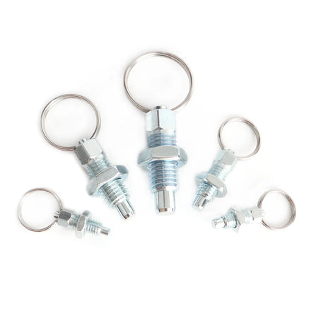 VCN217 Galvanized Steel Fastener Coarse Thread Spring Retractable Pull Ring Indexing Plunger