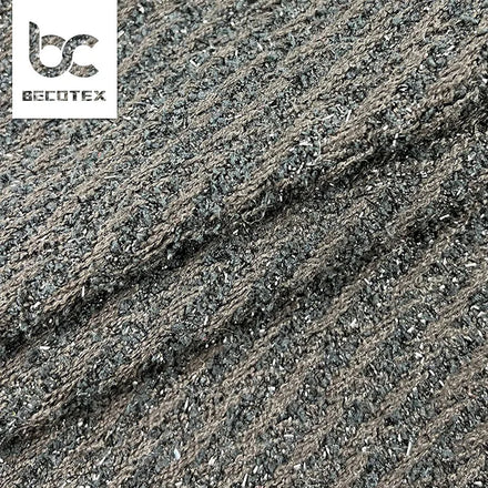 Factory High Quality Stock Hot Sale Woven 100% Polyester Yarn Dyed Tweed Fabric for Suits Coats