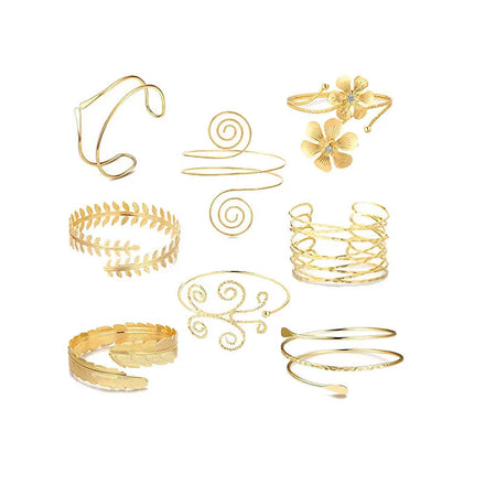 INS Style Flower Armband Diamond-set Armband Open Wide Bracelet Cuff Bangle Bracelet for Women