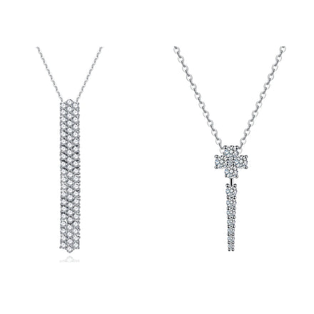 Wholesale Women Fine Luxury D Color VVS Round Cut Moissanite Pendant 925 Sterling Silver Necklace Pendant for Jewelry