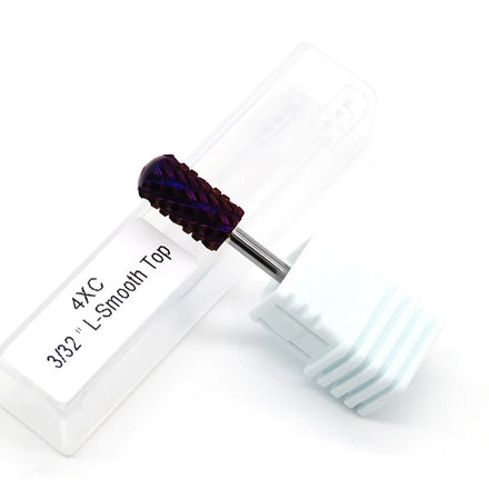 3/32'' Big Barrel Purple Vibraless Manicure Nails Drills Accessories Tungsten Carbide 4XC Nail Drill Bits