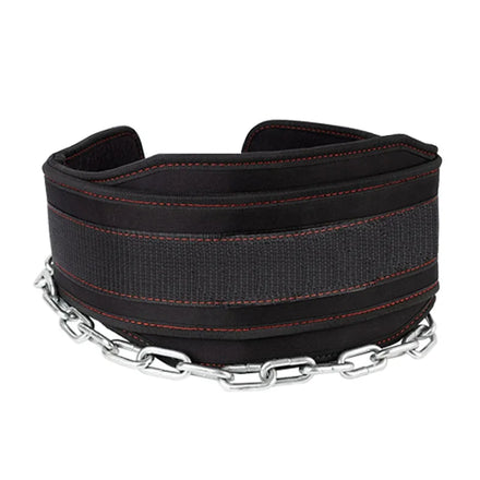 2026 Custom Logo Comfortable Gym Equipment Weighted Chain Waist Support Weightlifting Pull-up Dipping Belt with Chain