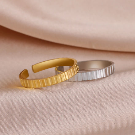 Fashion Stainless Steel Gold Color Minimalist Stripe Drop Earrings for Women Gift for Couple Jewelry Wholesale New