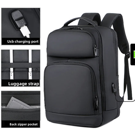 New Men Laptop Travel Backpack Waterproof Expandable Large Capacity Usb Charging for Professional Business Trip