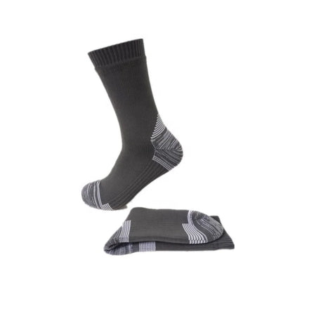 DIBEIREN Double Waterproof Breathable Knitted Socks Striped Crew for Extreme Sports Skiing Hiking Wading Autumn Adventure