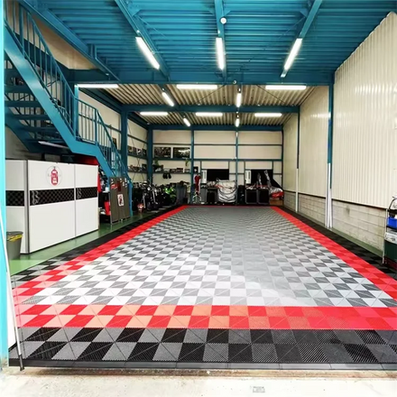 Durable Interlocking Garage Floor Tiles Modular Flooring for Auto Detailing Shop Car Repair Workshop
