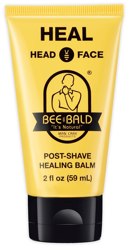 Bee Bald HEAL Bálsamo Post-Afeitado - Calma y Alivia la Piel Dañada, Trata Granos & Irritaciones de Afeitado, Apto para Todo Tipo de Pieles, No Testado en Animales - 59ml