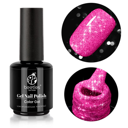 Beetles Gel Nail Polish, 1 Pcs 15ml Audrey Black Color Soak Off Gel Polish Nail Art Manicure Salon DIY Christmas Gifts Decoration at Home