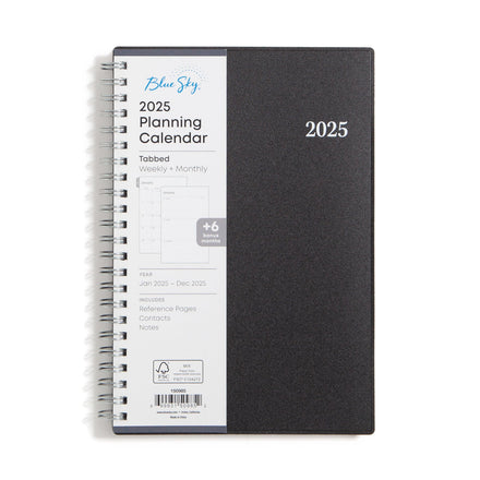 Blue Sky - Calendario de planificación BS Enterprise PP 5 x 8 RY 2025 semanal/mensual de seguridad encuadernado