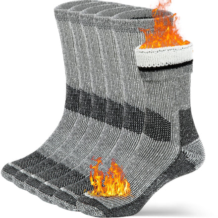 Buttons & Pleats Calcetines de lana para hombres y mujeres, 80% merino, térmicos, cálidos, acogedores, para botas de invierno, Carbón M-l (Mujeres 11-13 / Hombres 9.5-12), Large