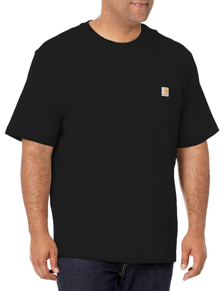 Carhartt Men's Loose Fit Heavyweight Short-Sleeve Pocket T-Shirt (Also Available in Big & Tall), Black, X-Large