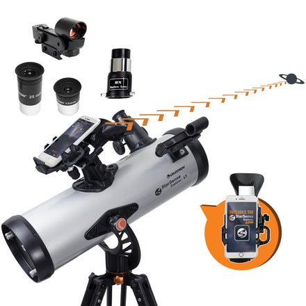 Celestron 22452 StarSense Explore LT114AZ Telescopio Reflector newtoniano, Compatible con Aplicaciones para teléfonos Inteligentes - Compatible con iOS/Android