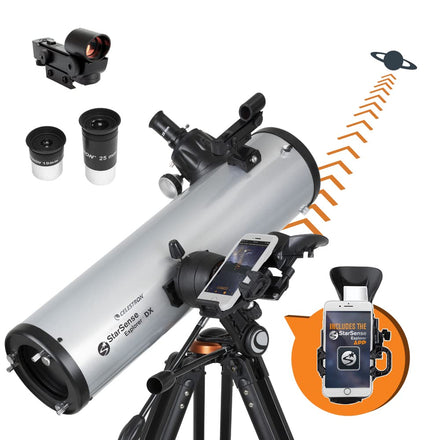 Celestron 22461 StarSense Explore DX 130 Telescopio Reflector newtoniano con tecnología Compatible con Aplicaciones para teléfonos Inteligentes: Compatible con iOS/Android
