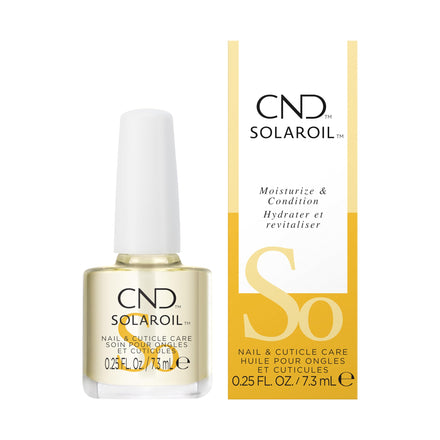 CND SolarOil - Aceite Nutritivo para Uñas y Cutículas, Mezcla Natural de Aceites de Jojoba, Vitamina E, Salvado de Arroz y Almendra Dulce, Hidrata y Acondiciona la Piel, 7,3ml