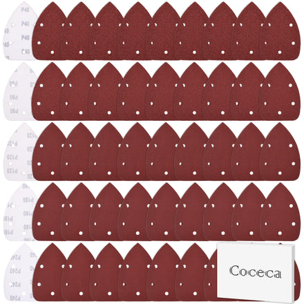 Coceca MouseDetail Sandpaper Sanding Paper - Papel de lija (40, 80, 120, 180 y 240, 50 unidades)