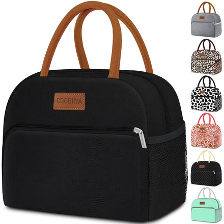 Coobiiya Lonchera para mujeres y hombres, reutilizable, bonita bolsa de almuerzo, a prueba de fugas, lonchera aislada compacta de 10 L, contenedor de almuerzo enfriador para el trabajo, viajes