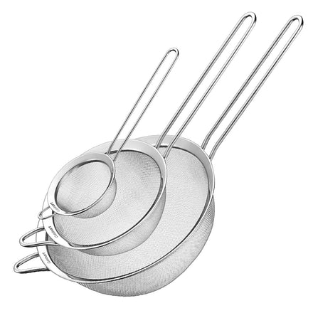 Cuisinart CTG-00-3MS Juego de 3 coladores de malla fina, acero inoxidable, paquete de 3