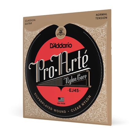 D'Addario Cuerdas Guitarra Española - EJ45 Pro-Arte, cuerdas de nailon para guitarra clásica, tensión normal