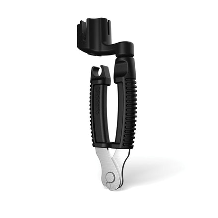 D'Addario Pro-Winder Enrollador de cuerdas de guitarra, cortador y extractor de clavijas de puente, herramienta todo en uno para encordar guitarras, negro