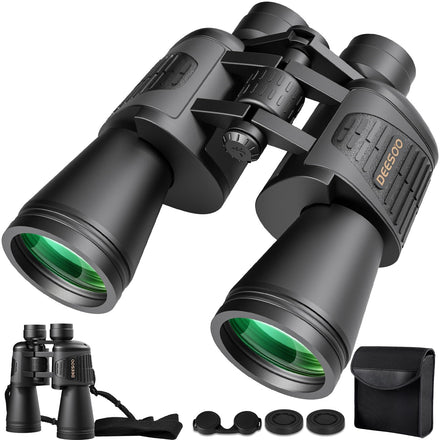Deesoo Prismáticos de 20 x 52 Pulgadas para Adultos de Alta Potencia – Binoculares HD de visión Grande con Poca luz – Prismáticos Profesionales para observación de Aves, Caza, Viajes, cruceros