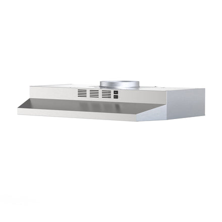FIREGAS Campana extractora de 30 pulgadas debajo del gabinete, campana extractora convertible de acero inoxidable con control de botón basculante, ventilador de escape de 2 velocidades, filtro de