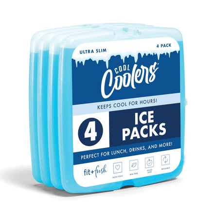 Fit & Fresh 336FF Cool Coolers - Paquete de Hielo para Adultos, 4 Unidades, Color Azul