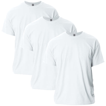 Gildan - Camiseta para Hombre, Estilo G1100 (Paquete de Varias Unidades), Blanco (Paquete de 6), Large