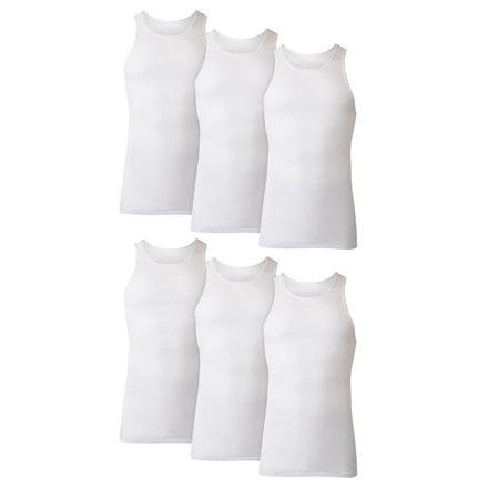 Hanes 372ap6 - Camisetas interiores para hombre Tagless®, Comfortsoft®, blanco, 6 unidades