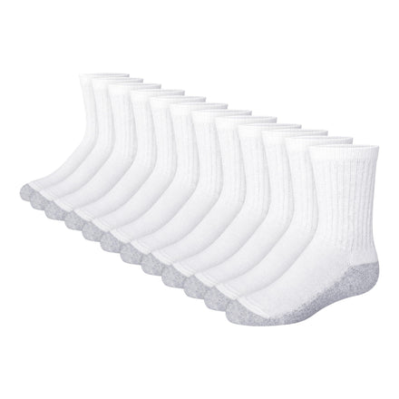 Hanes Boys' Classics Crew Socks (Pack of 12)