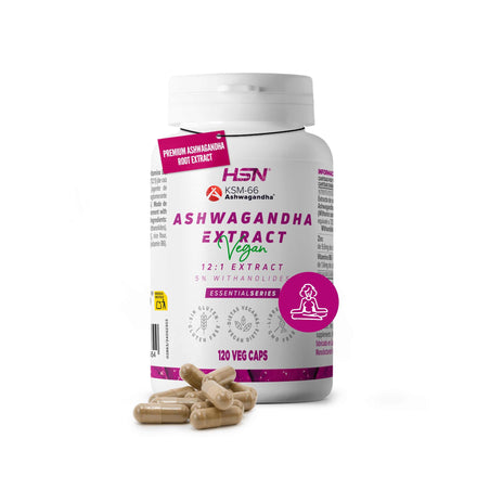 HSN Extracto de Ashwagandha KSM-66® 300 mg - 120 Cápsulas Vegetales
