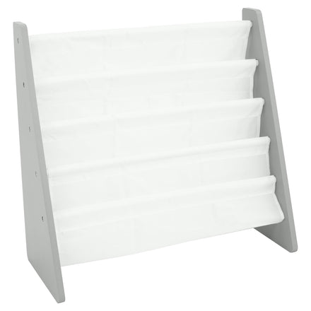 Humble Crew Estantería Infantil para Libros con 4 Niveles, Estantería para Niños, Estantería para Libros, Gris/Blanco