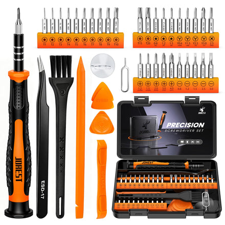JOREST 40Pcs Destornilladores Precision Kit, Set Herramientas con Torx T1 T2 T3 T4 T5, TR6 T7 T8 T9 T10 T15, Triwing Y00, P2/P5, -1.0/2.0, etc, per Switch, PS4, Joycon, Xbox, PC, Mac, Laptop, Gafas