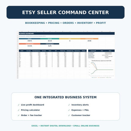Etsy Seller Business Spreadsheet Bundle | JoyPrint17