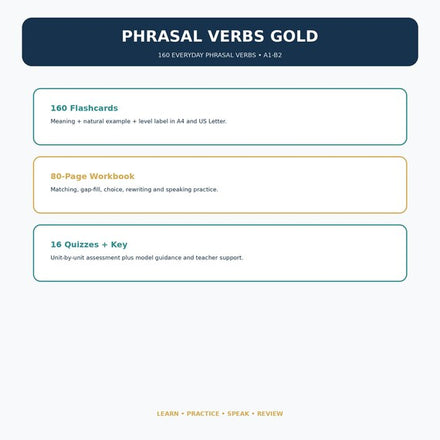 Phrasal Verbs ESL Bundle A1–B2 | JoyPrint17