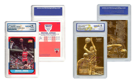Kobe Bryant Gold & Michael Jordan Decade Fleer Rookie - Juego de cartas de novato - Gem-Mint 10 condiciones (juego de 2)