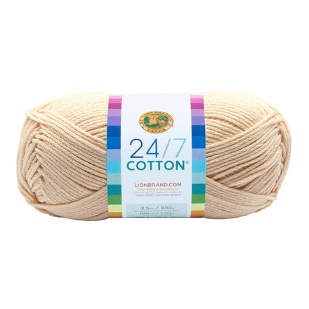 Lion Brand 24/7 Cotton Yarn-Ecru
