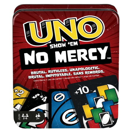 Mattel Games UNO Show 'em No Mercy, Juego de Cartas, 7+
