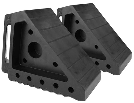MaxxHaul Remolque Productos 70472 Negro Rueda Chock, 2 Unidades