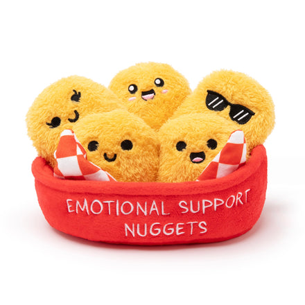 Nuggets de pollo de apoyo emocional de animales de peluche y juguetes relacionados, juguetes esponjosos y peluches, grandes ideas de regalo para seres queridos de todas las edades, incluye 5 peluches