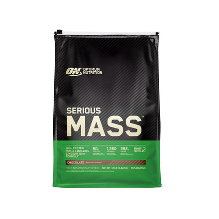 Optimum Nutrition Serious Mass Proteína para Ganar Peso, Sabor Chocolate, 5.45kg, 16 Servicios