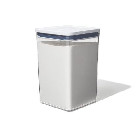 OXO Good Grips POP Contenedor – Almacenamiento Hermético y Apilable de Alimentos, Transparente, 4.2 L para Harina y Mucho Más