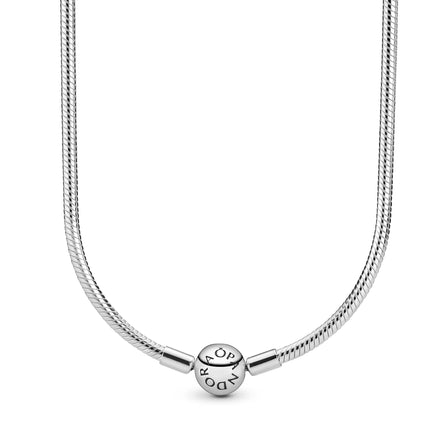 Pandora Icons Collar de plata con cierre redondo, 40