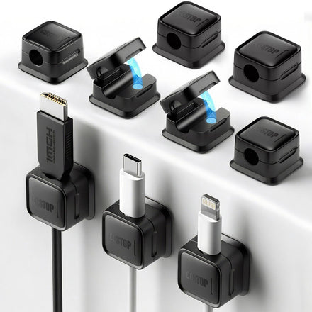 Paquete de 8 organizadores de Cable magnético, Suave, Ajustable, fácil gestión de Cables, Organizador de Soporte de Alambre, para Ocultar u organizar el teléfono, Cable Cargador USB para el hogar,